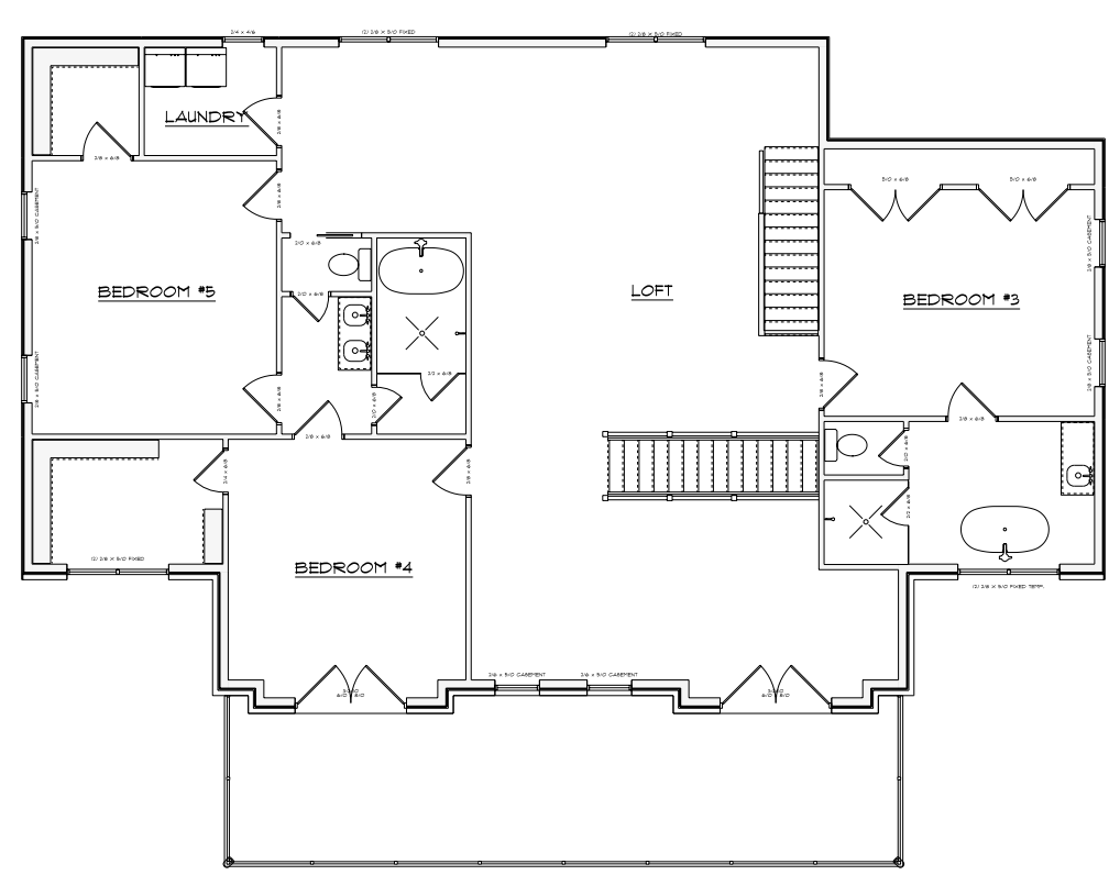 Second level floor plan